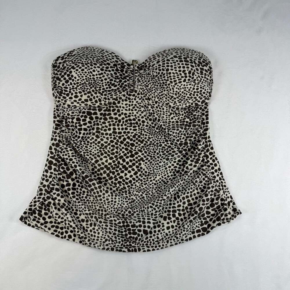 Merona Tankini Top Size L/G Animal Print Bandeau Swimwear
